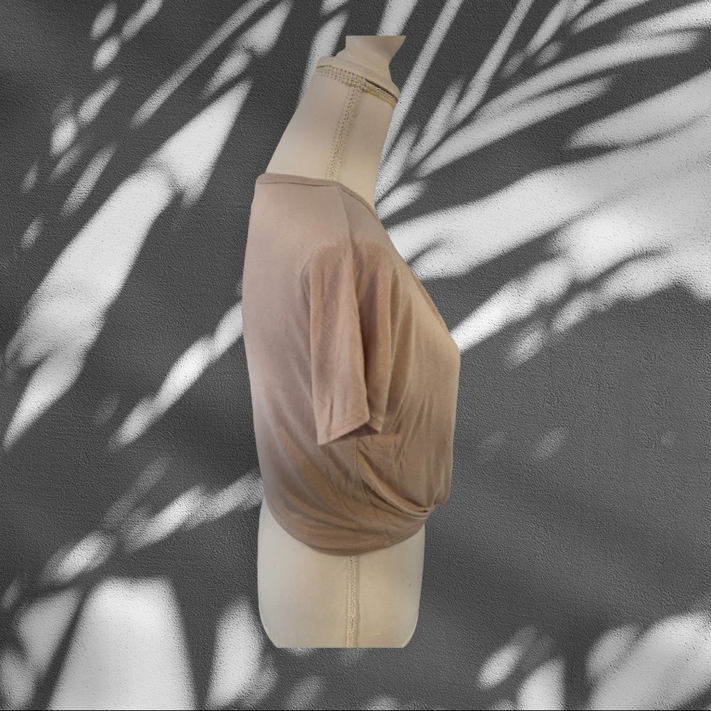 Tie Front Button Up Crop Top - image 4